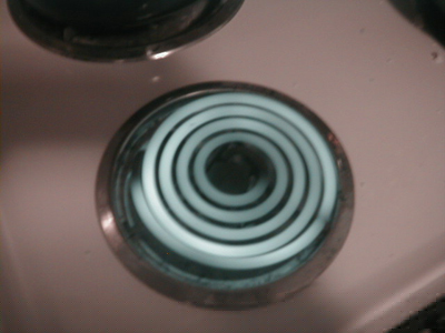 Infrared digital photograph of stove burner, 3 of 7.